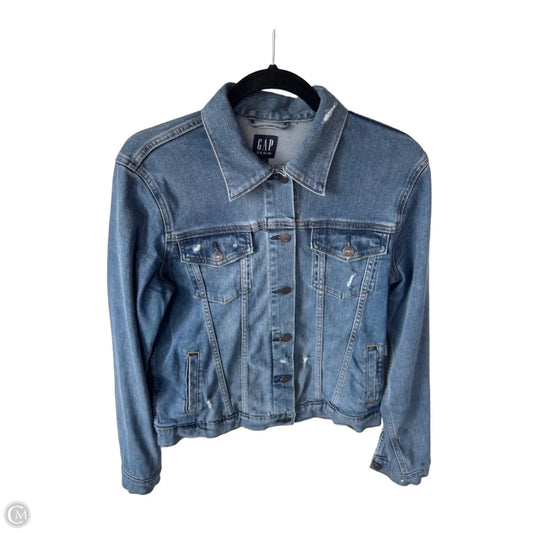 Jacket Denim By Gap In Blue Denim, Size: M