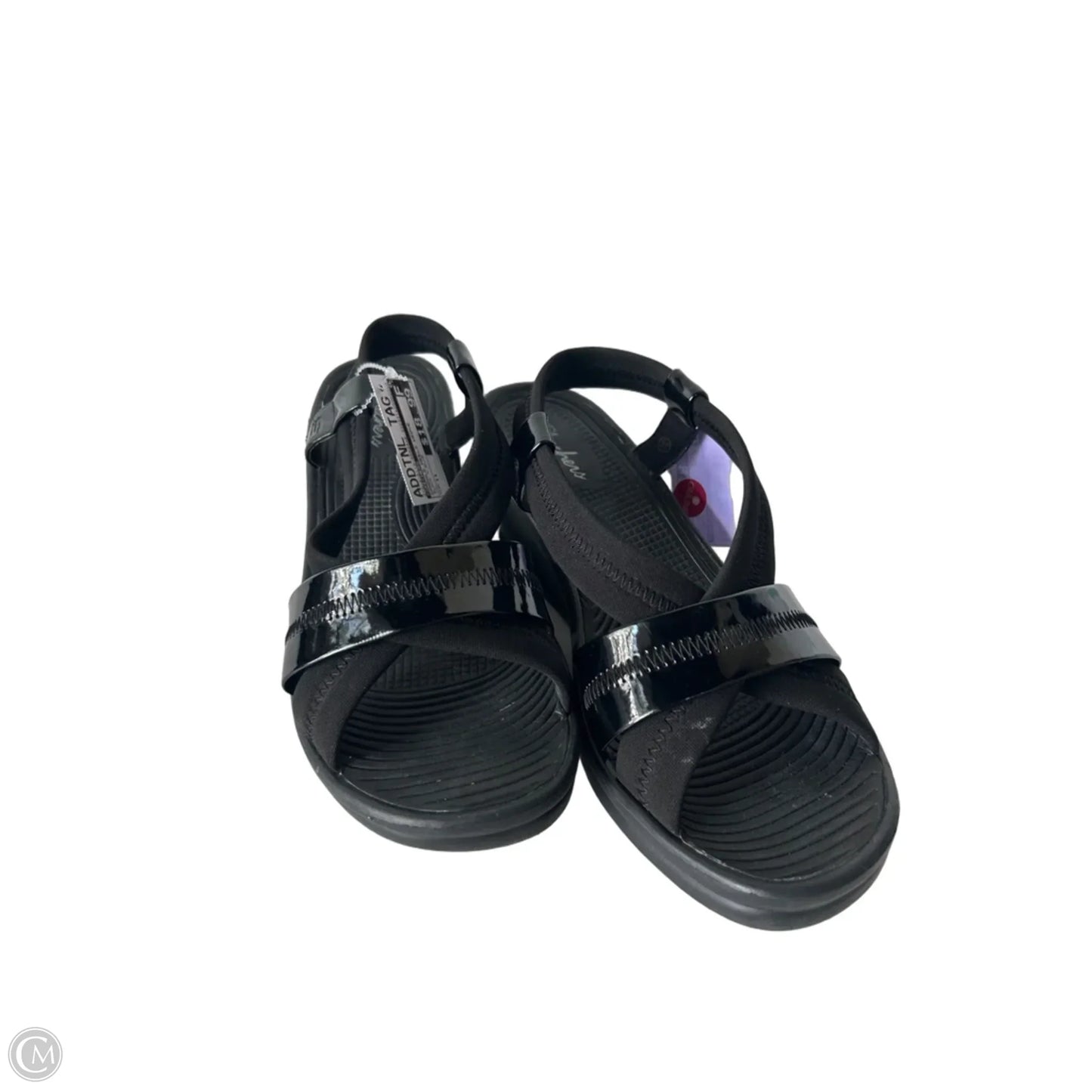 Sandals Heels Wedge By Skechers In Black & Blue, Size: 11
