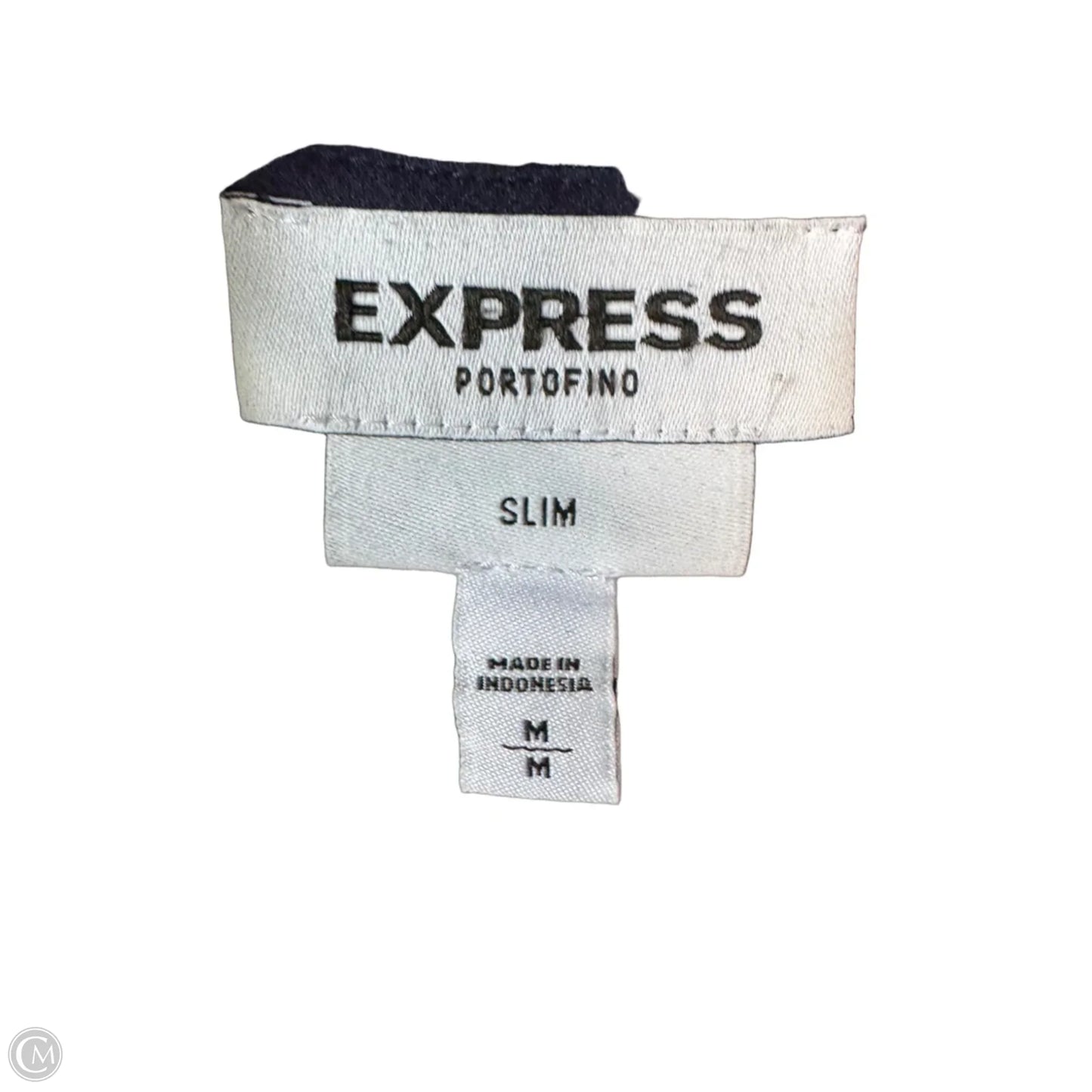 Blouse Long Sleeve By Express In Blue & Pink, Size: M