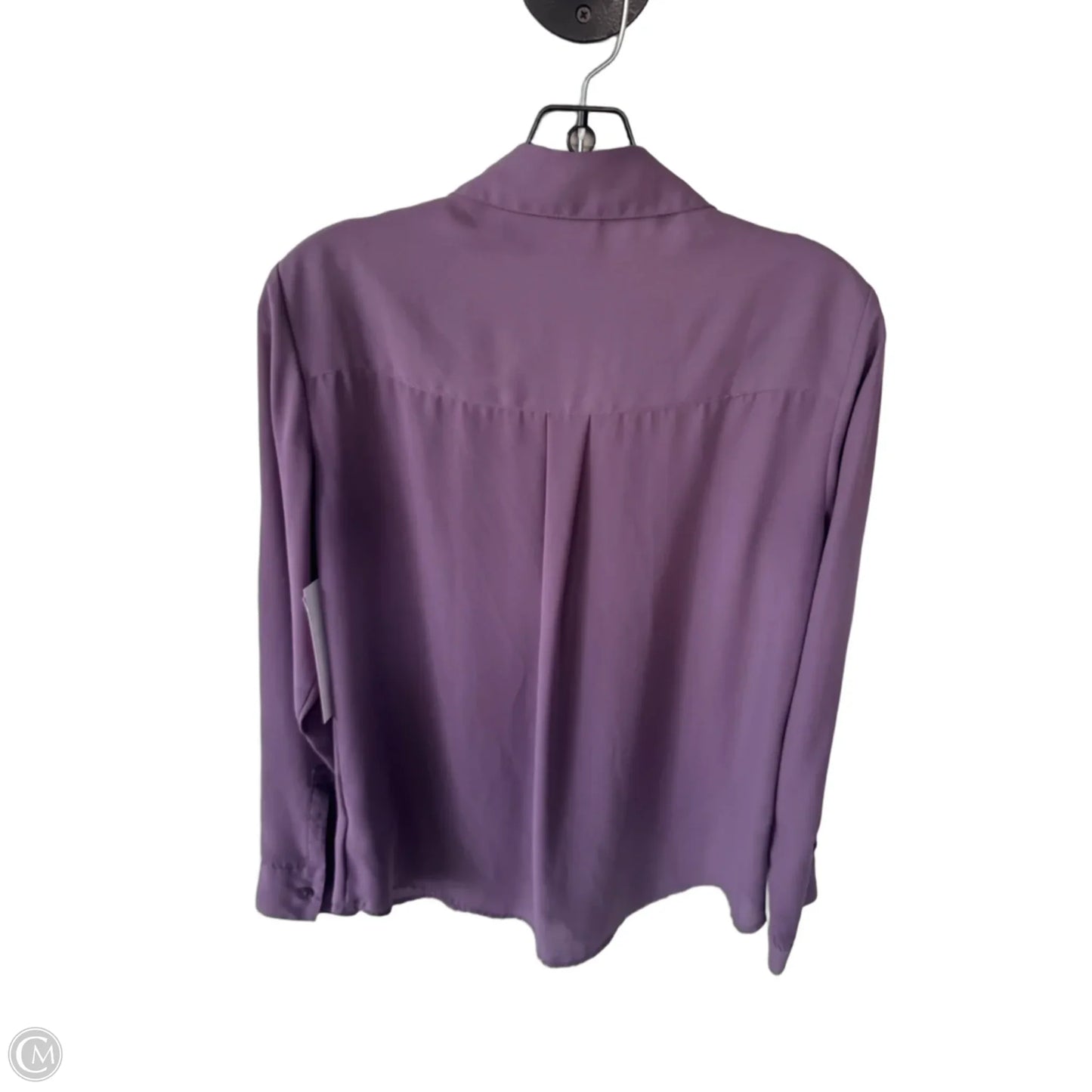 Blouse Long Sleeve By Express In Purple, Size: M