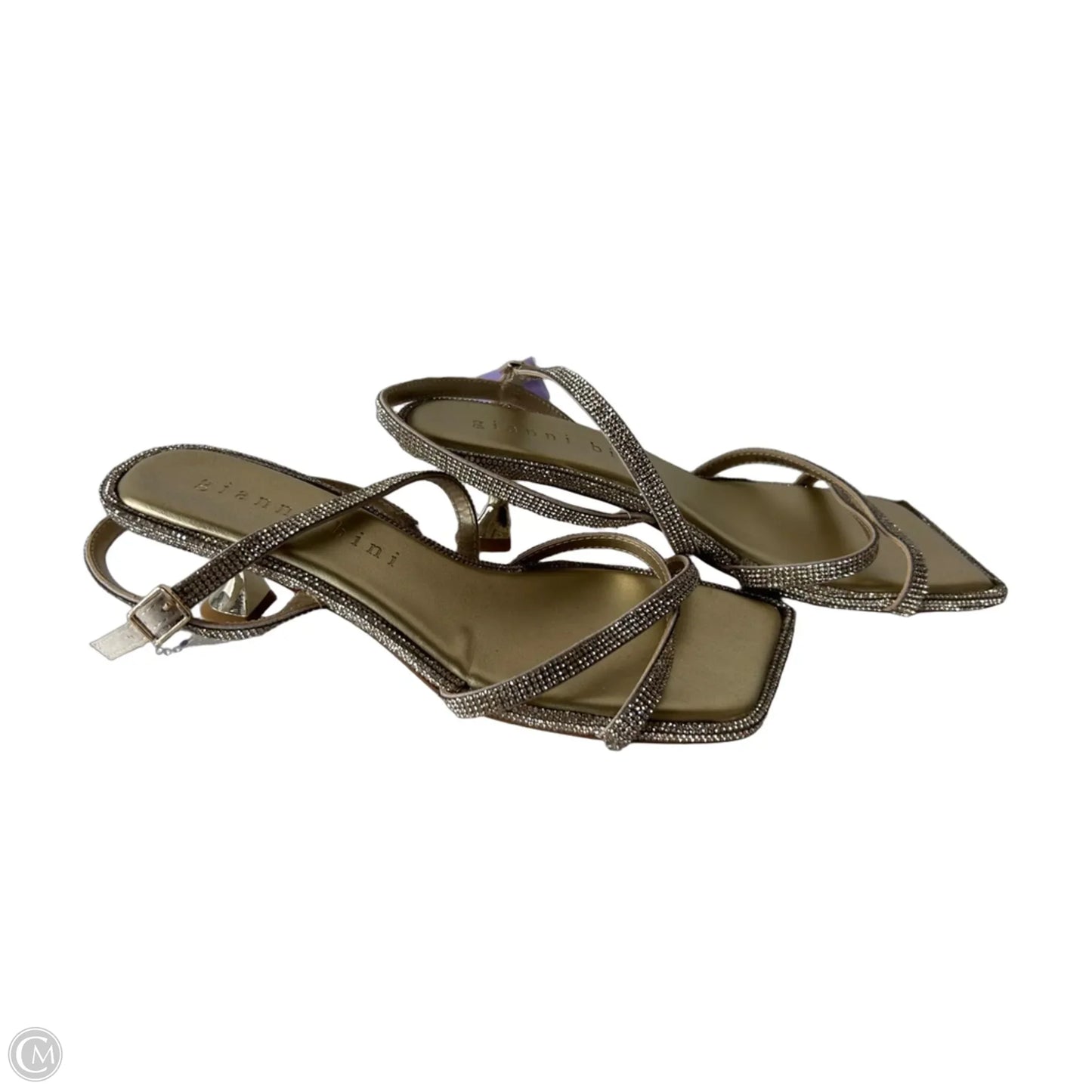 Sandals Heels Kitten By Gianni Bini In Gold, Size: 8.5