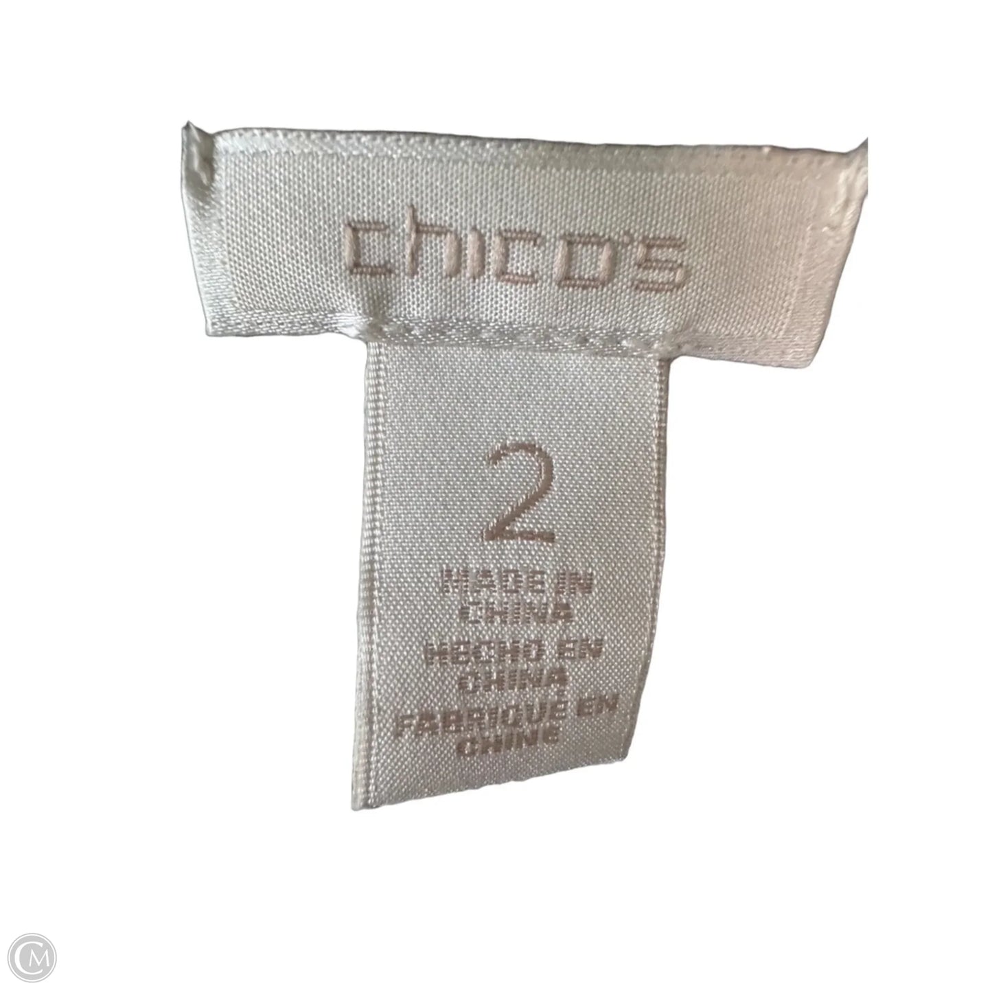 Sweater Cardigan By Chicos In Black & Cream, Size: L
