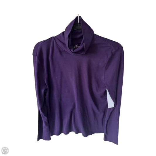 Top Long Sleeve Basic By Talbots In Purple, Size: L