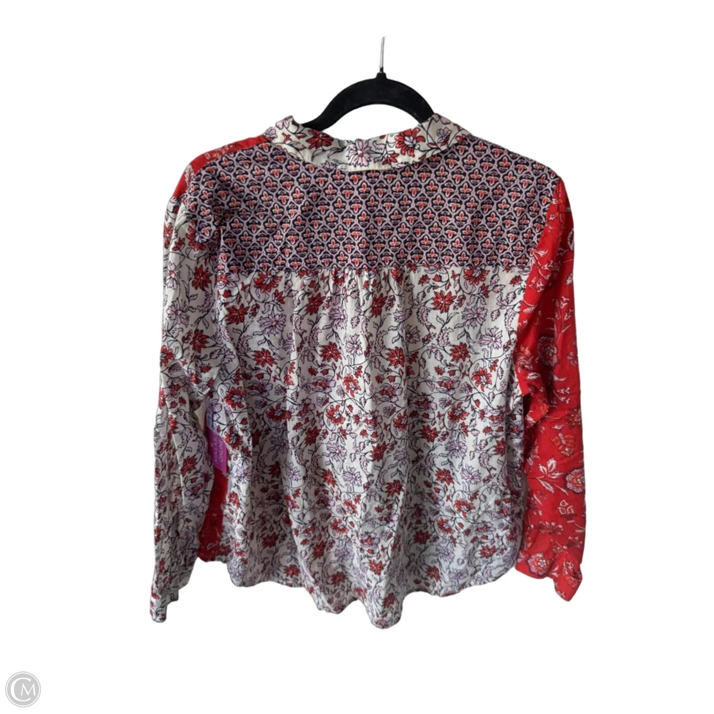 Tunic Long Sleeve By J. Jill In Red & White, Size: L