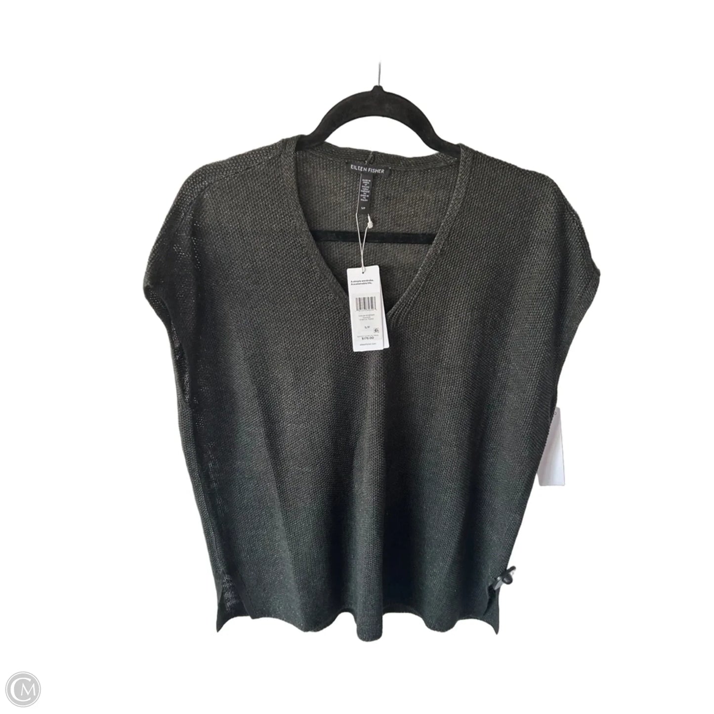 Vest Sweater By Eileen Fisher In Grey, Size: S