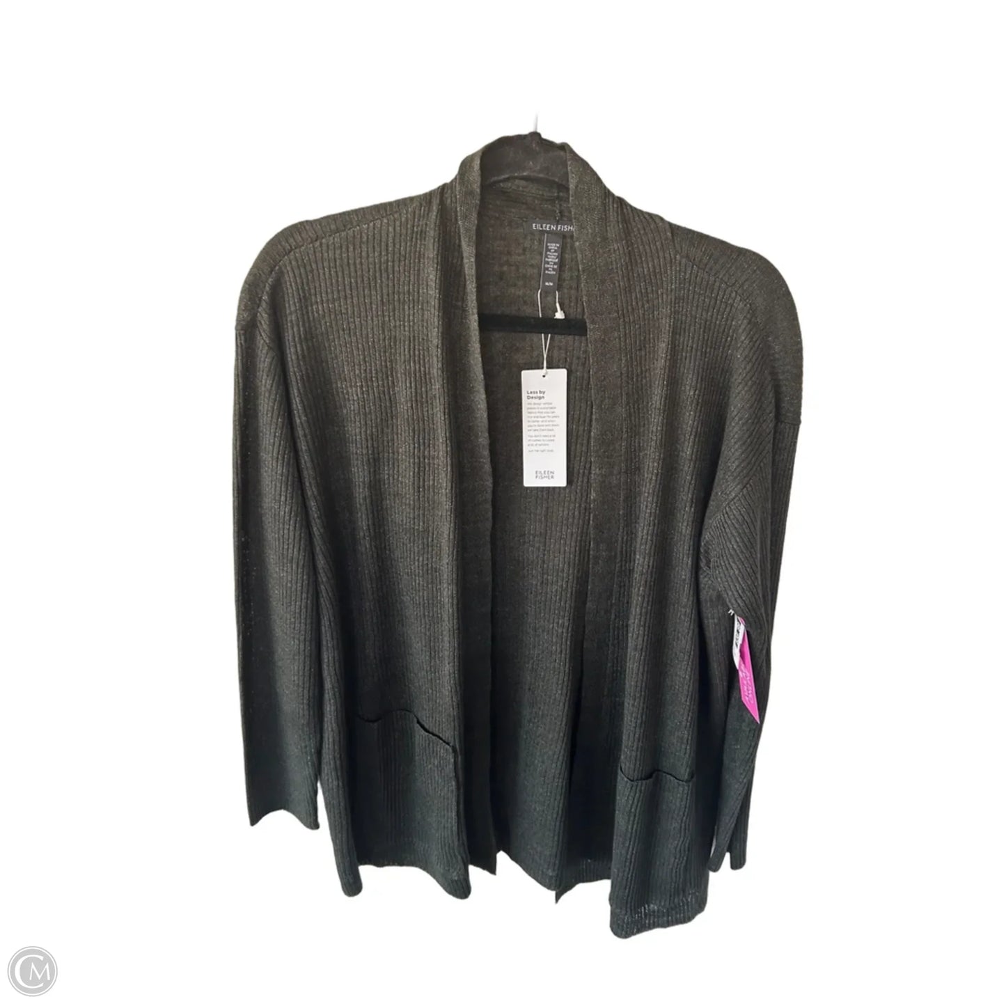Sweater Cardigan By Eileen Fisher In Green, Size: M