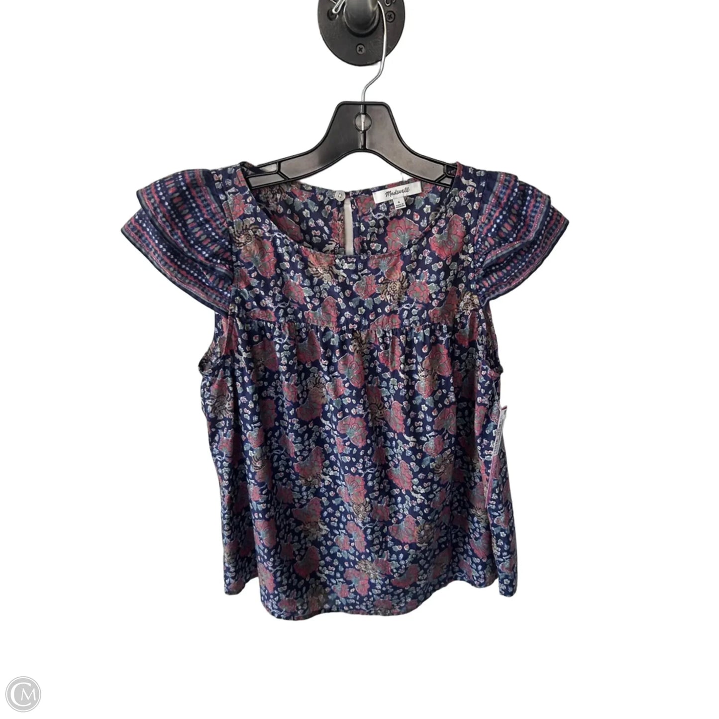 Blouse Sleeveless By Madewell In Blue & Pink, Size: S