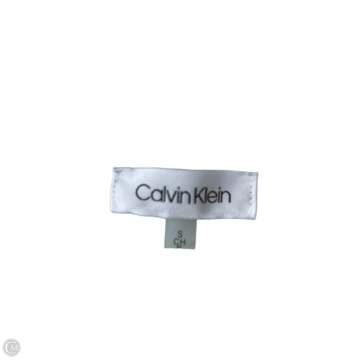 Blouse Short Sleeve By Calvin Klein In Blue, Size: S