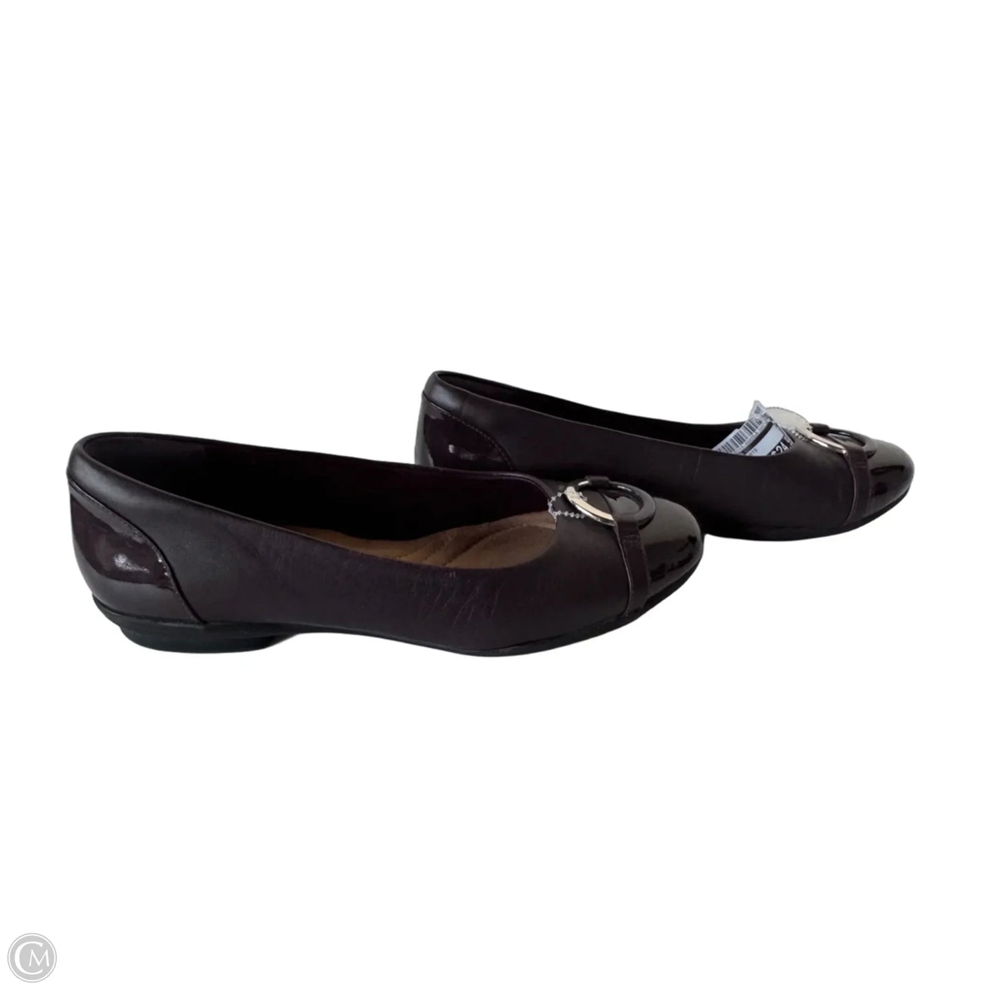 Shoes Flats By Clarks In Brown, Size: 8