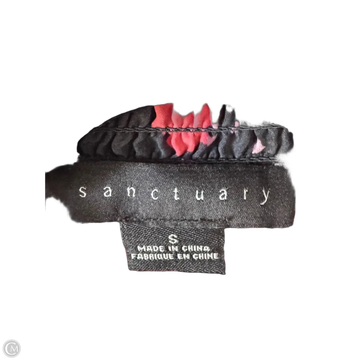 Blouse Long Sleeve By Sanctuary In Black & Red, Size: S