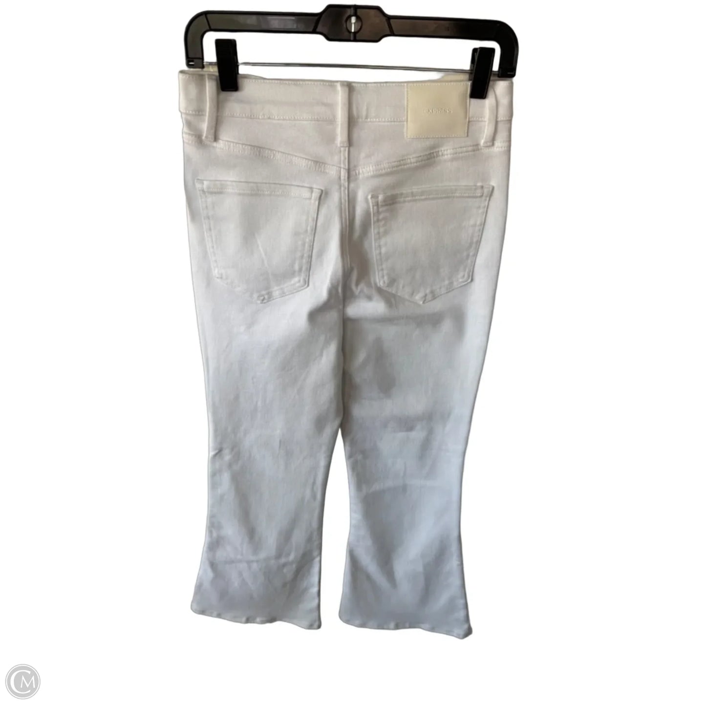 Jeans Flared By Express In White Denim, Size: 4S