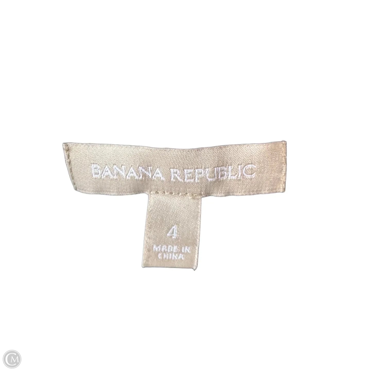 Blouse Long Sleeve By Banana Republic In Blue & White, Size: S