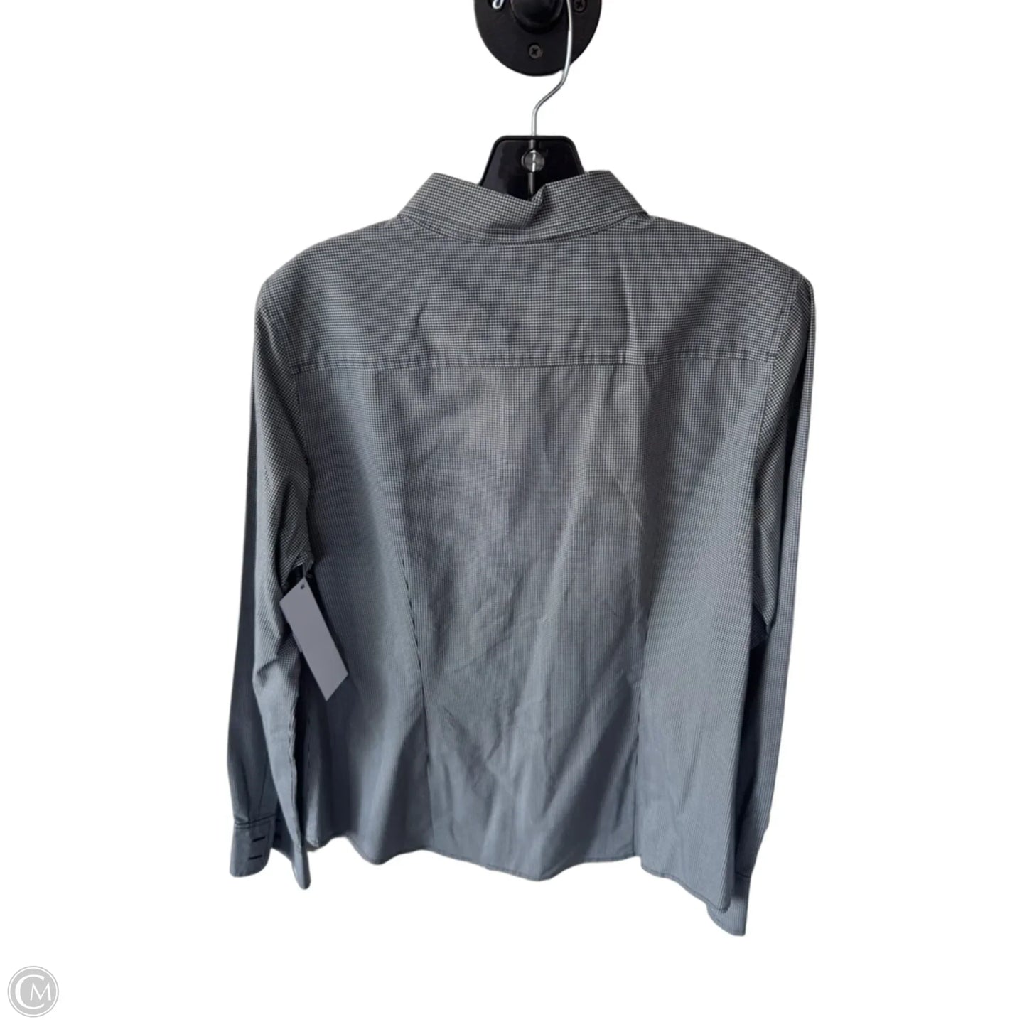 Blouse Long Sleeve By Halogen In Black & White, Size: L