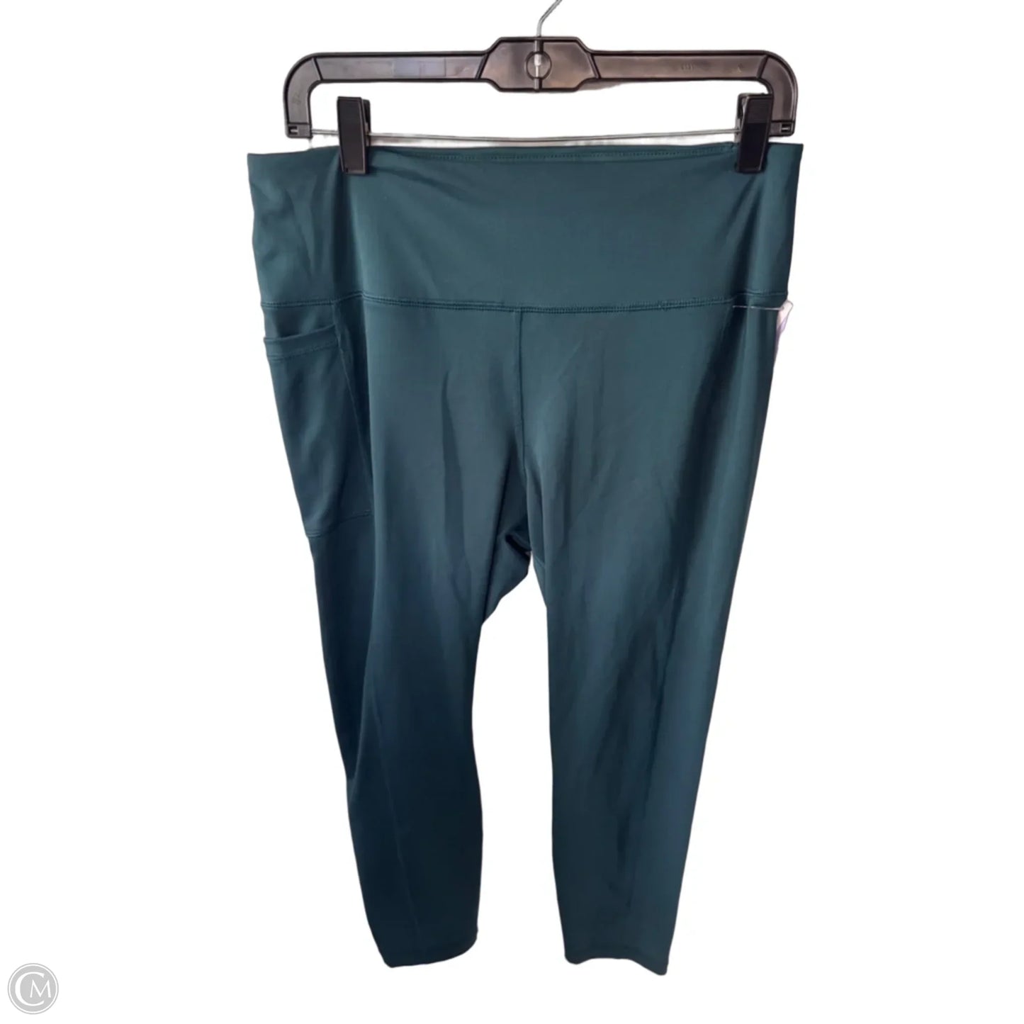 Athletic Leggings By Columbia In Green, Size: L