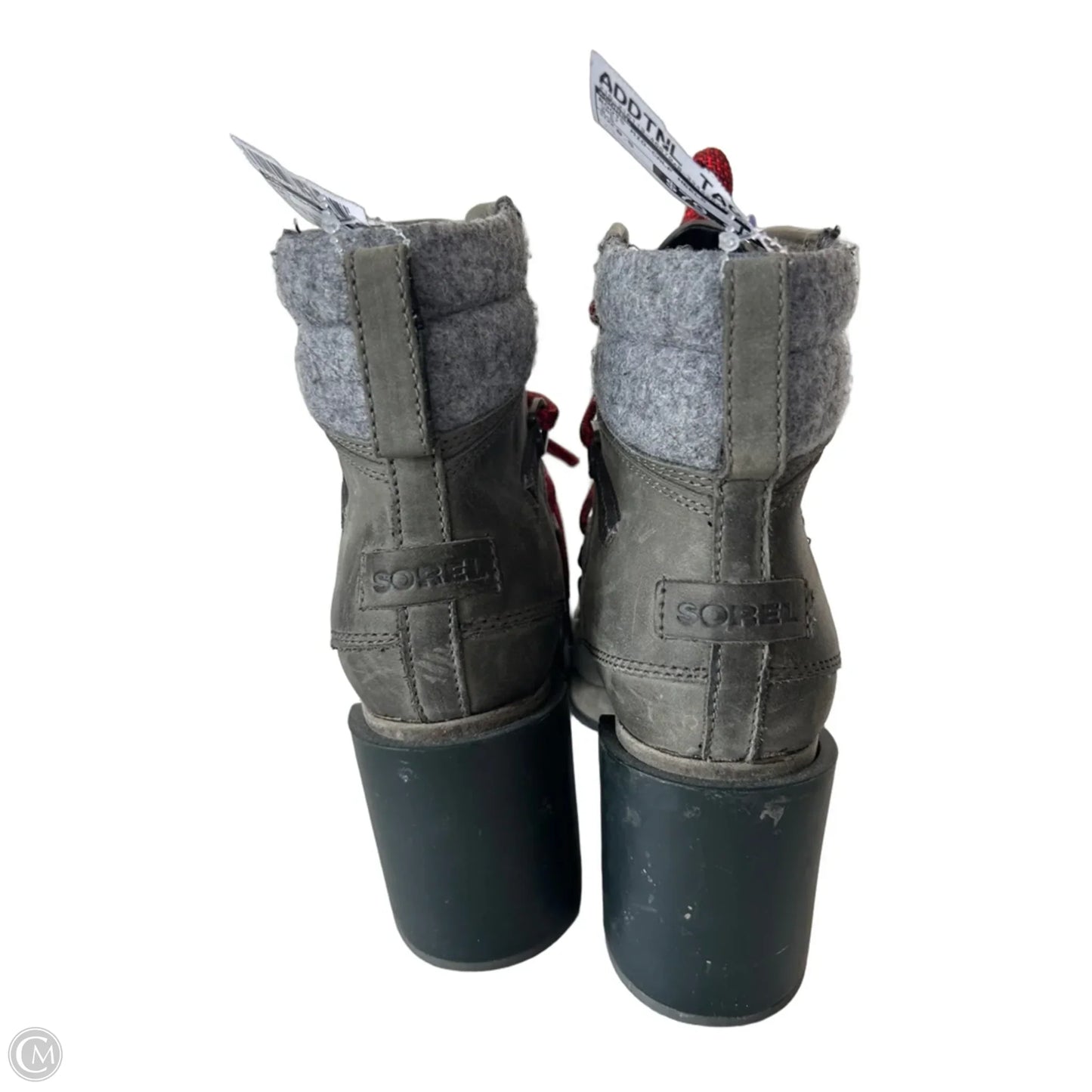 Boots Mid-calf Heels By Sorel In Grey, Size: 9.5