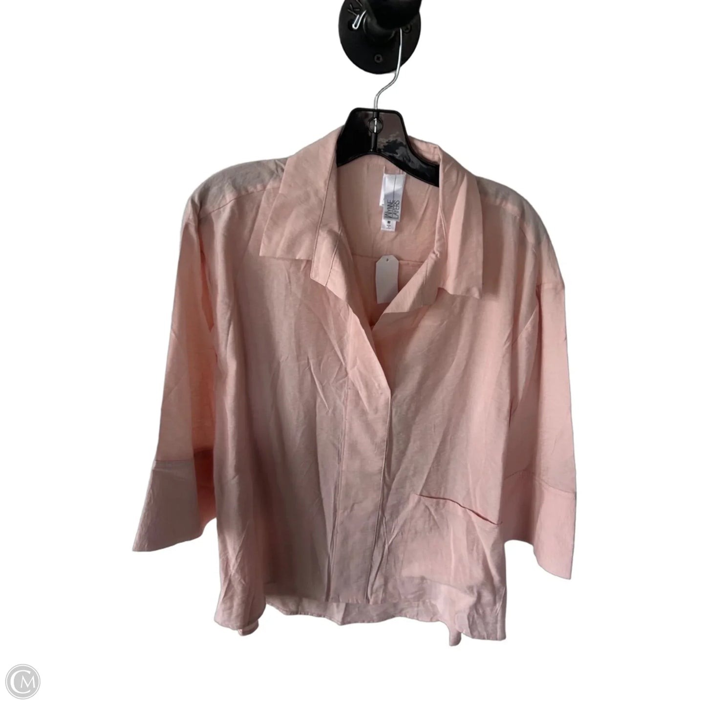 Tunic 3/4 Sleeve By Clothes Mentor In Pink, Size: M