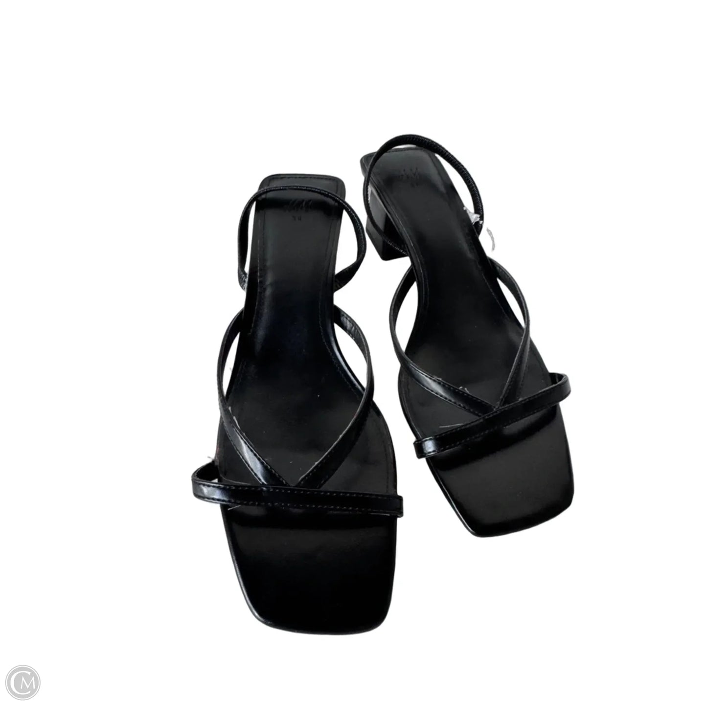 Sandals Heels Block By H&m In Black, Size: 7