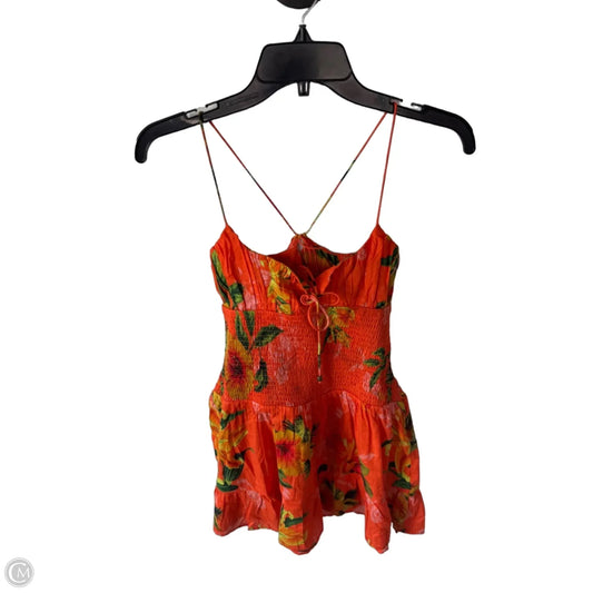 Dress Party Short By Anthropologie In Orange & Yellow, Size: S