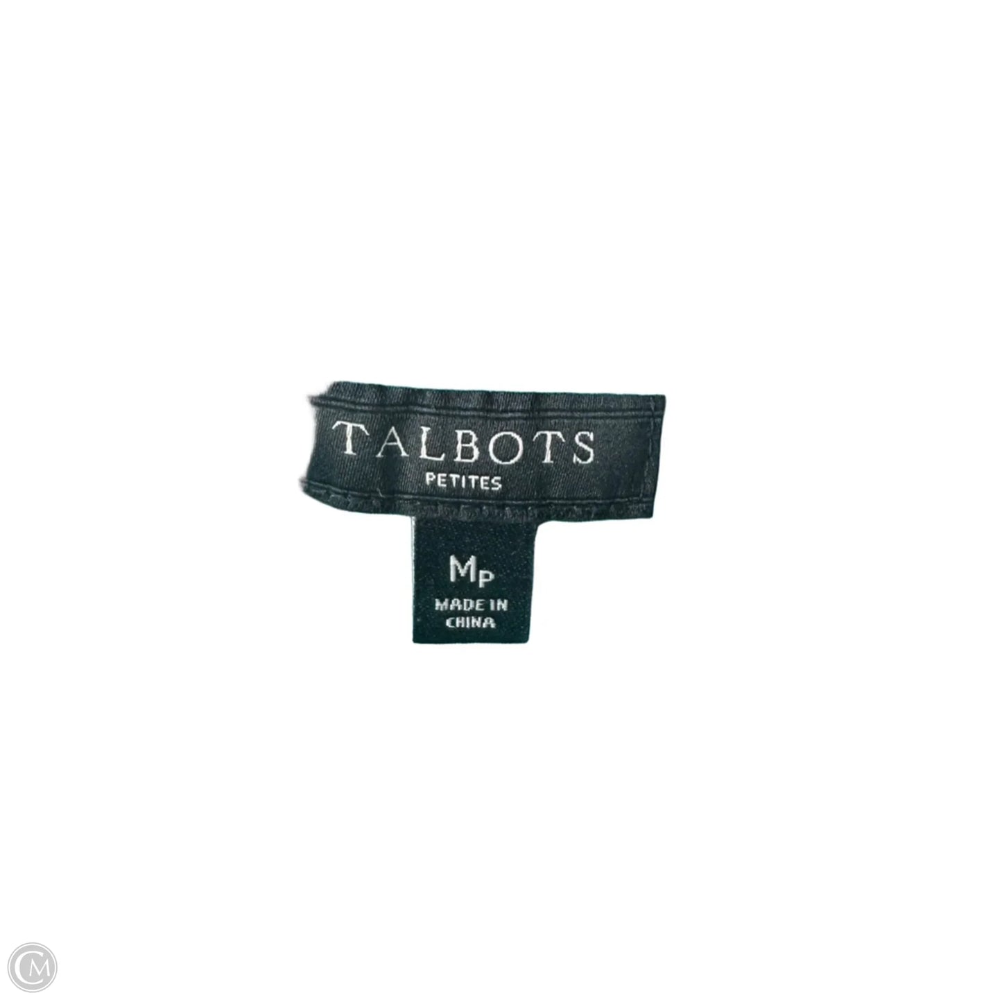 Blouse Sleeveless By Talbots In Green, Size: Mp