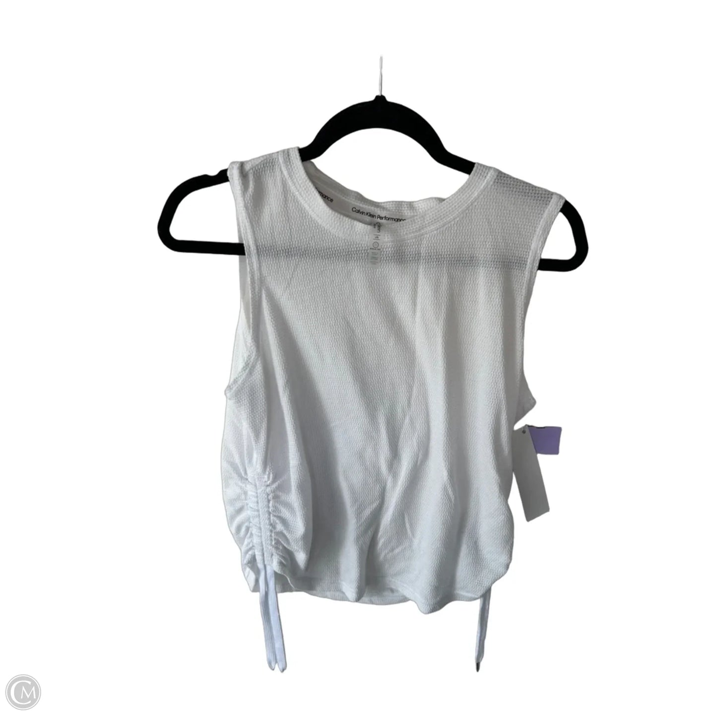 Top Sleeveless By Calvin Klein In White, Size: L