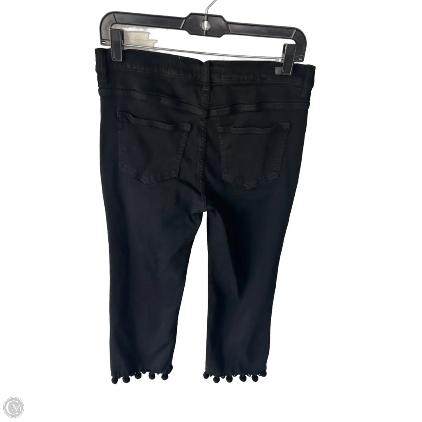 Jeans Cropped By Clothes Mentor In Black Denim, Size: 10
