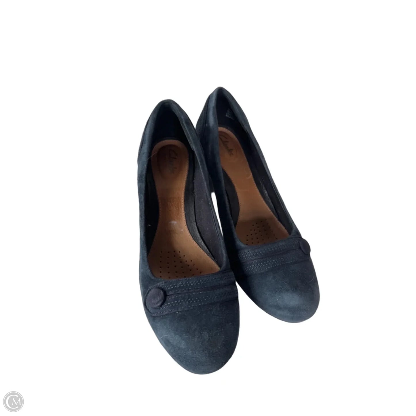 Shoes Heels Block By Clarks In Blue, Size: 8