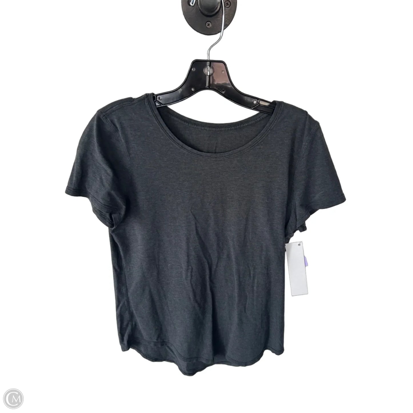 Athletic Top Short Sleeve By Lululemon In Grey, Size: S