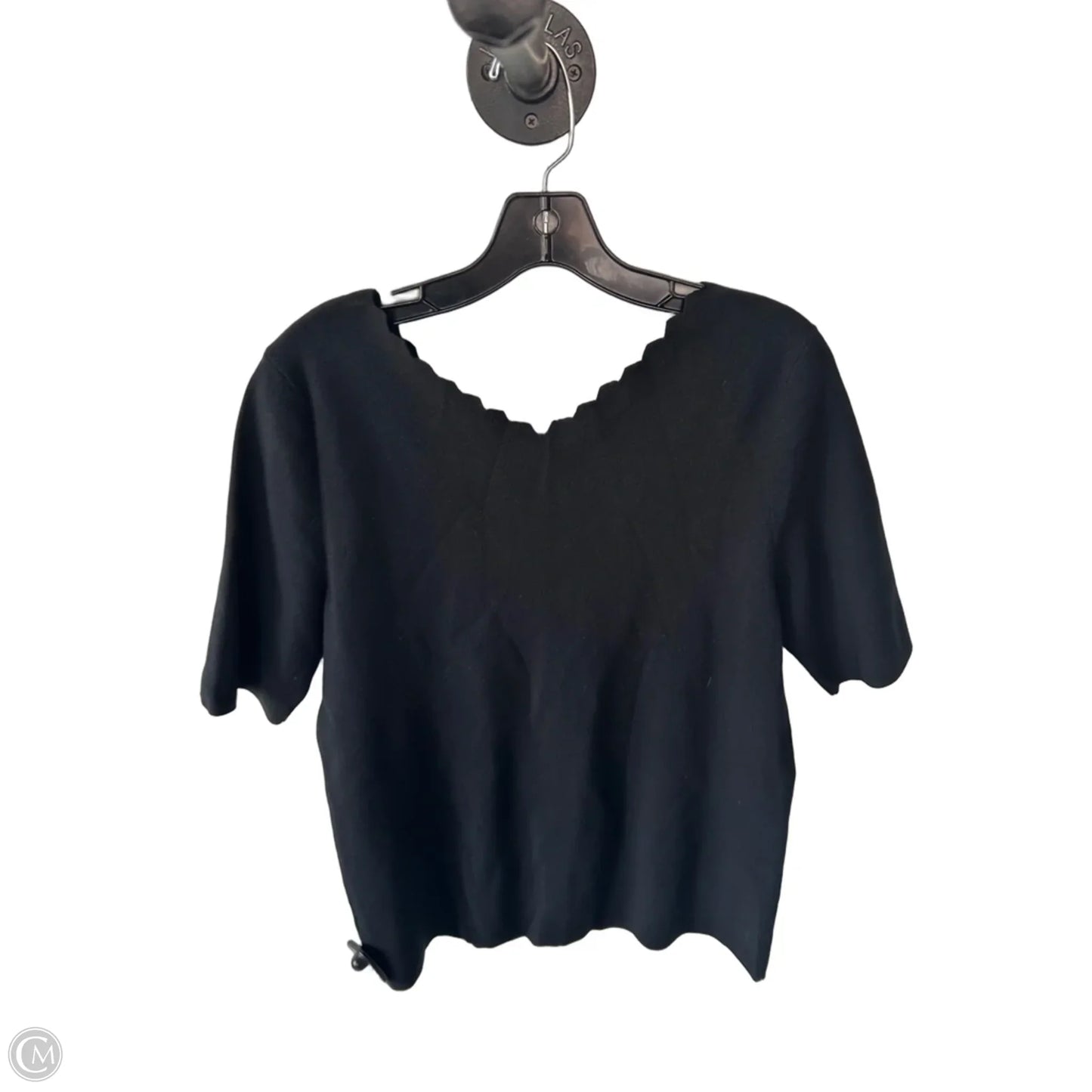 Sweater Short Sleeve By Talbots In Black, Size: L