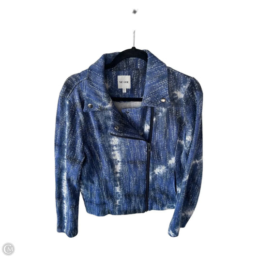 Blazer By Nic + Zoe In Blue & White, Size: L