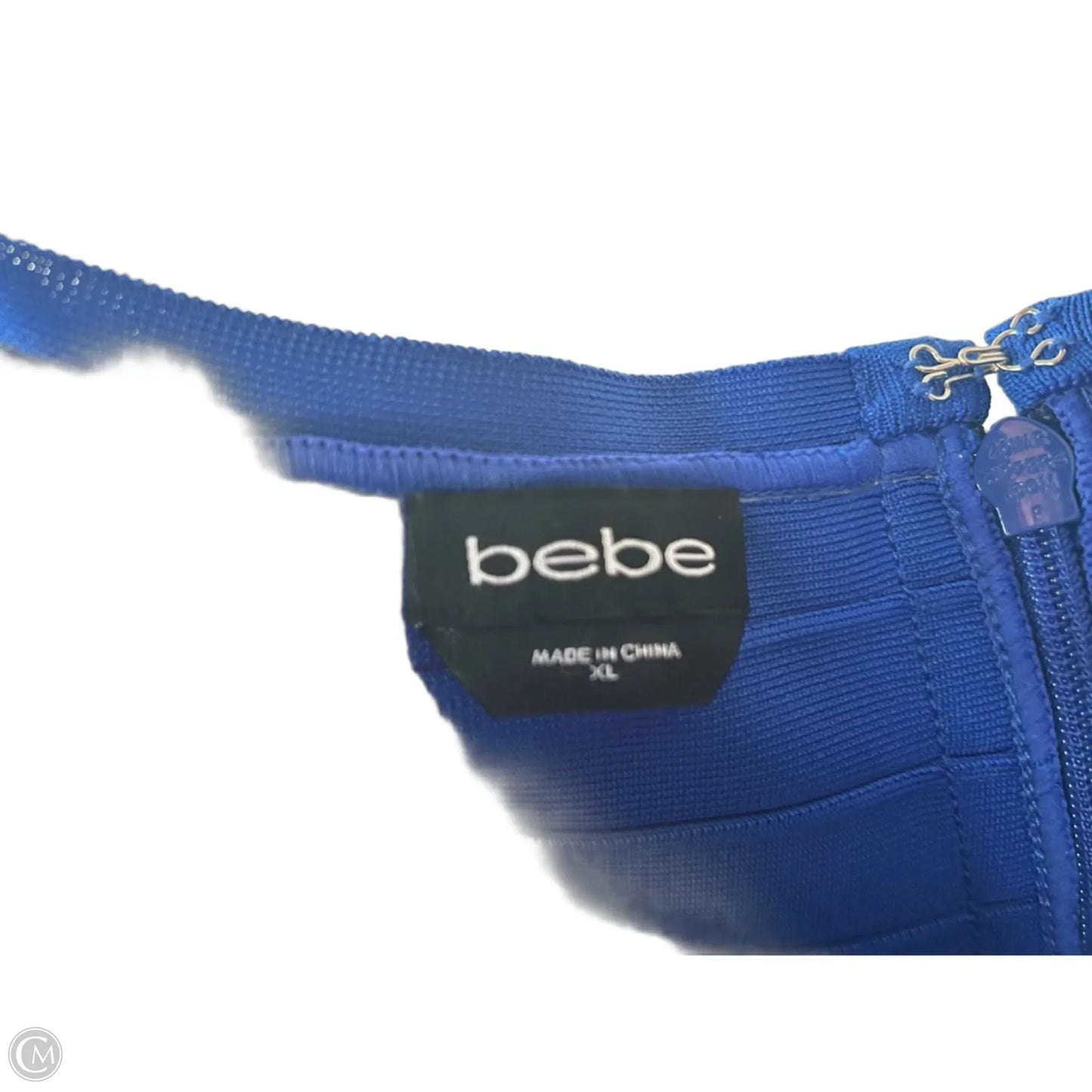Dress Party Long By Bebe In Blue, Size: Xl