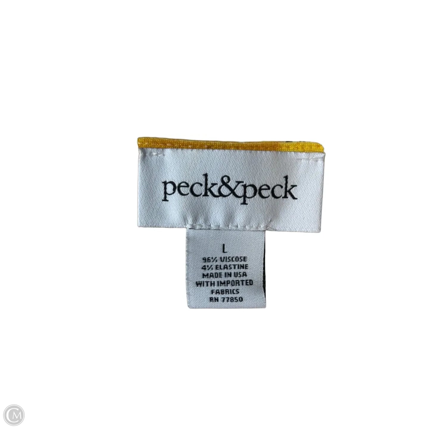Top 3/4 Sleeve By Peck And Peck In Orange & Red, Size: L