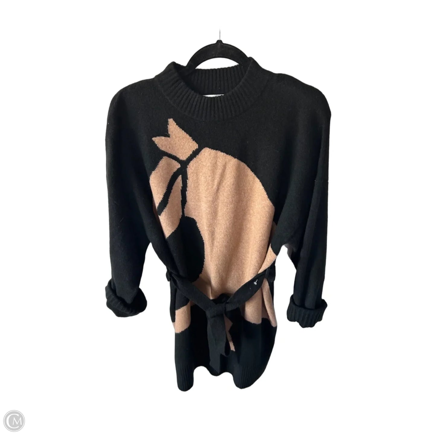Dress Sweater By Corey Lynn Calter In Black & Tan, Size: M