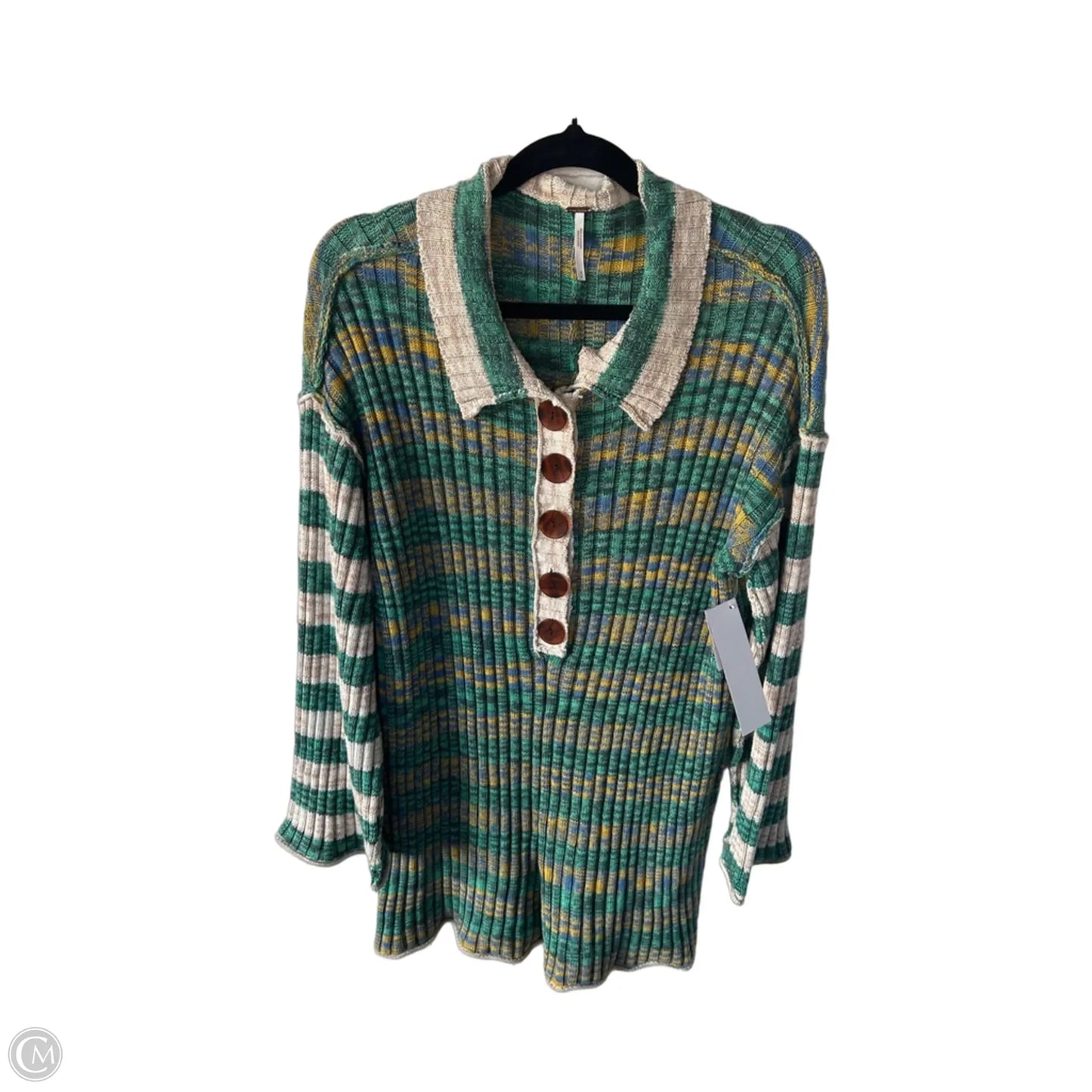 Romper By Free People In Green & Tan, Size: S