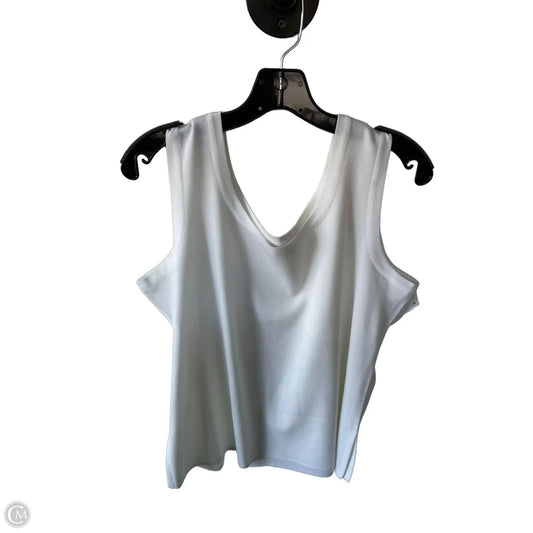 Blouse Sleeveless By Misook In Ivory, Size: Xl
