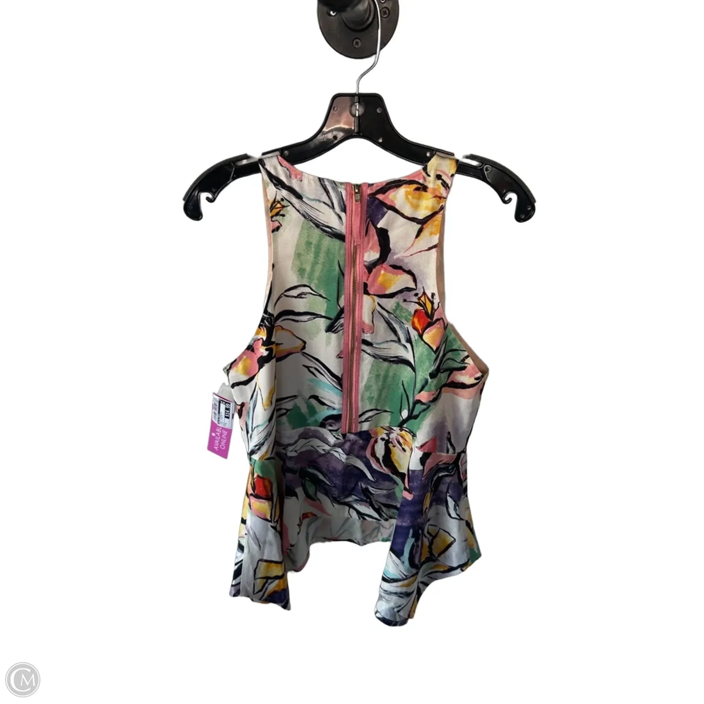 Tunic Sleeveless By Hd In Paris In Purple & White, Size: M