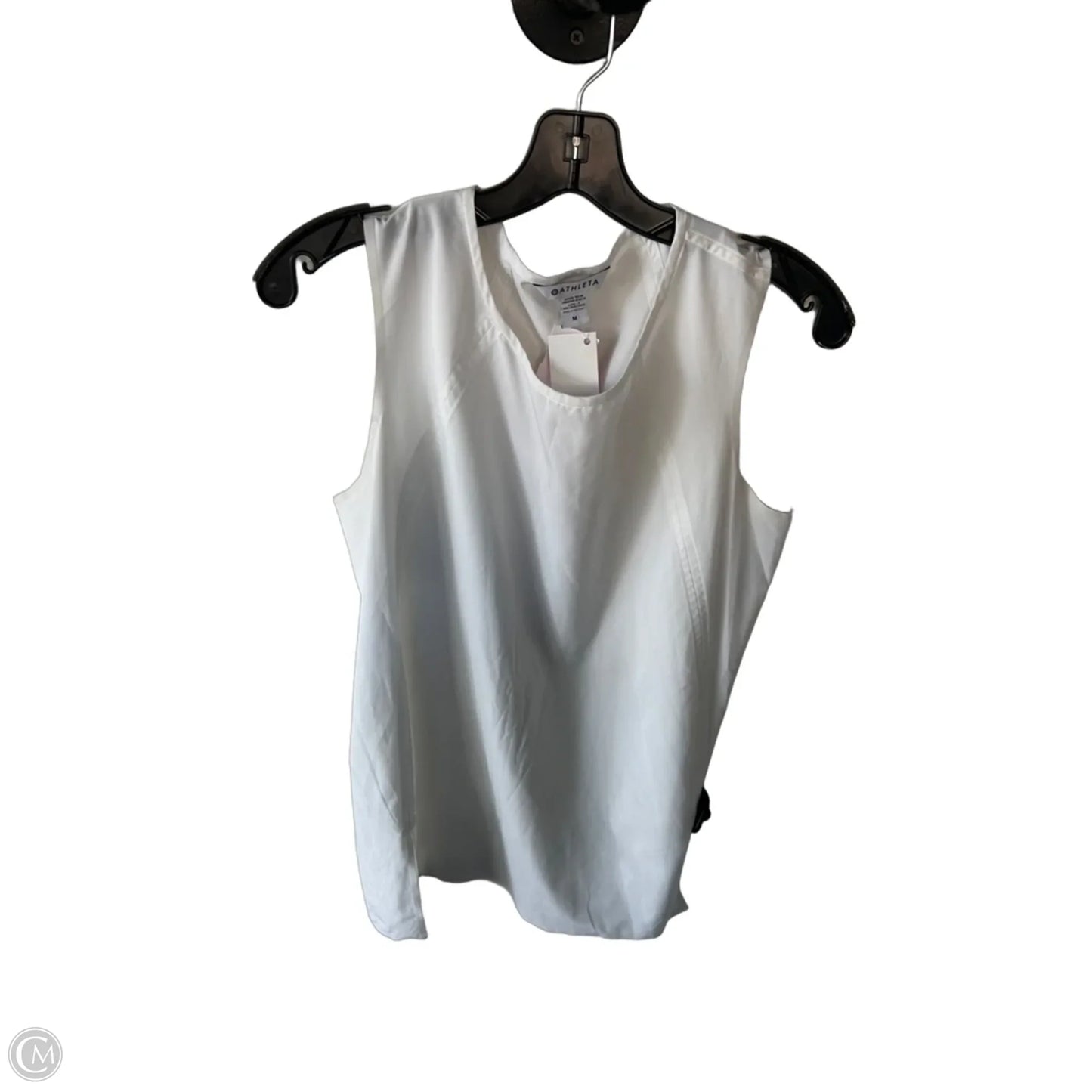 Athletic Top Short Sleeve By Athleta In White, Size: M