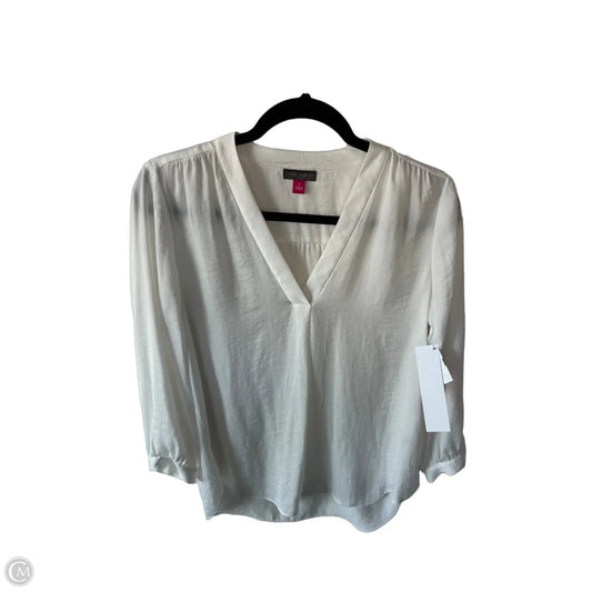 Blouse 3/4 Sleeve By Vince Camuto In White, Size: S