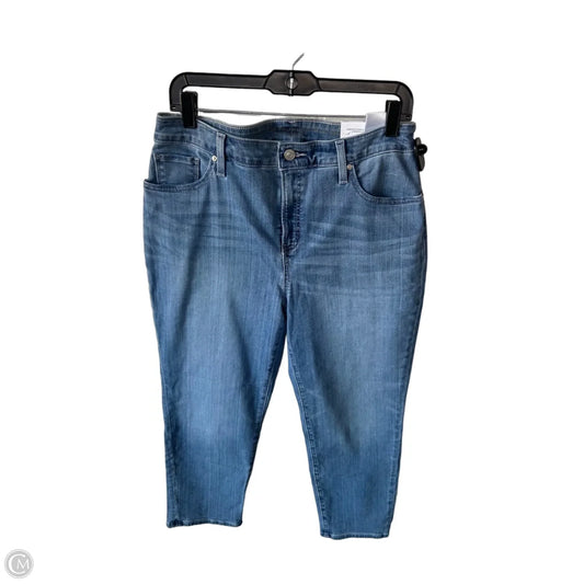 Jeans Cropped By Chicos In Blue Denim, Size: 10