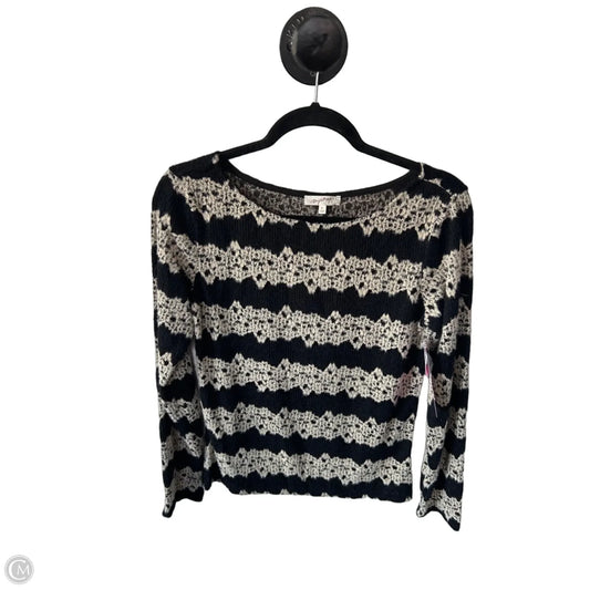 Sweater By Mystree In Black & Cream, Size: M