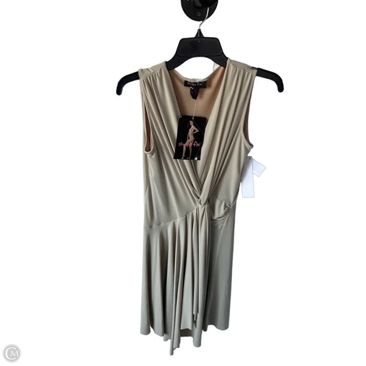 Dress Party Midi By Clothes Mentor In Tan, Size: S