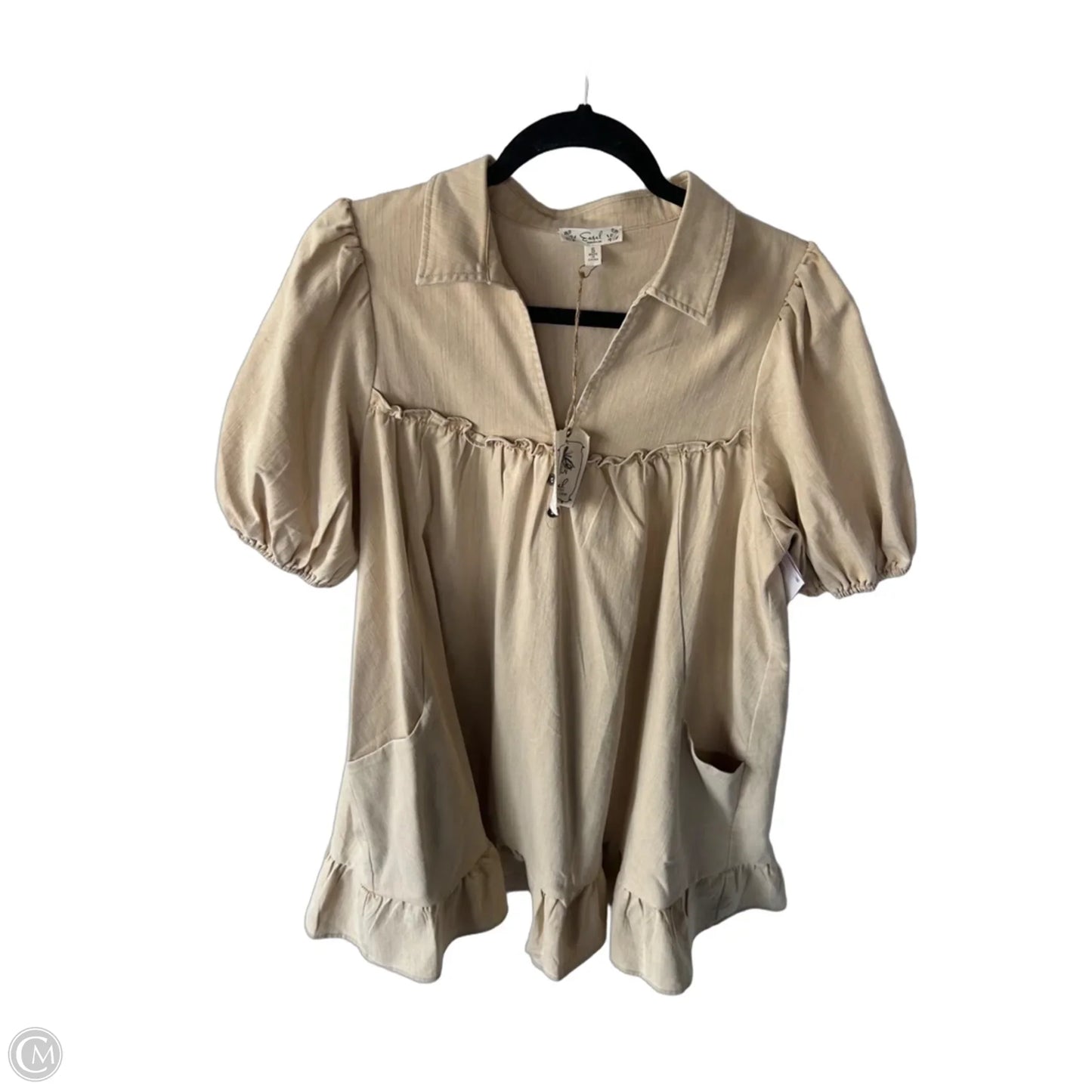 Dress Casual Short By Easel In Tan Denim, Size: S