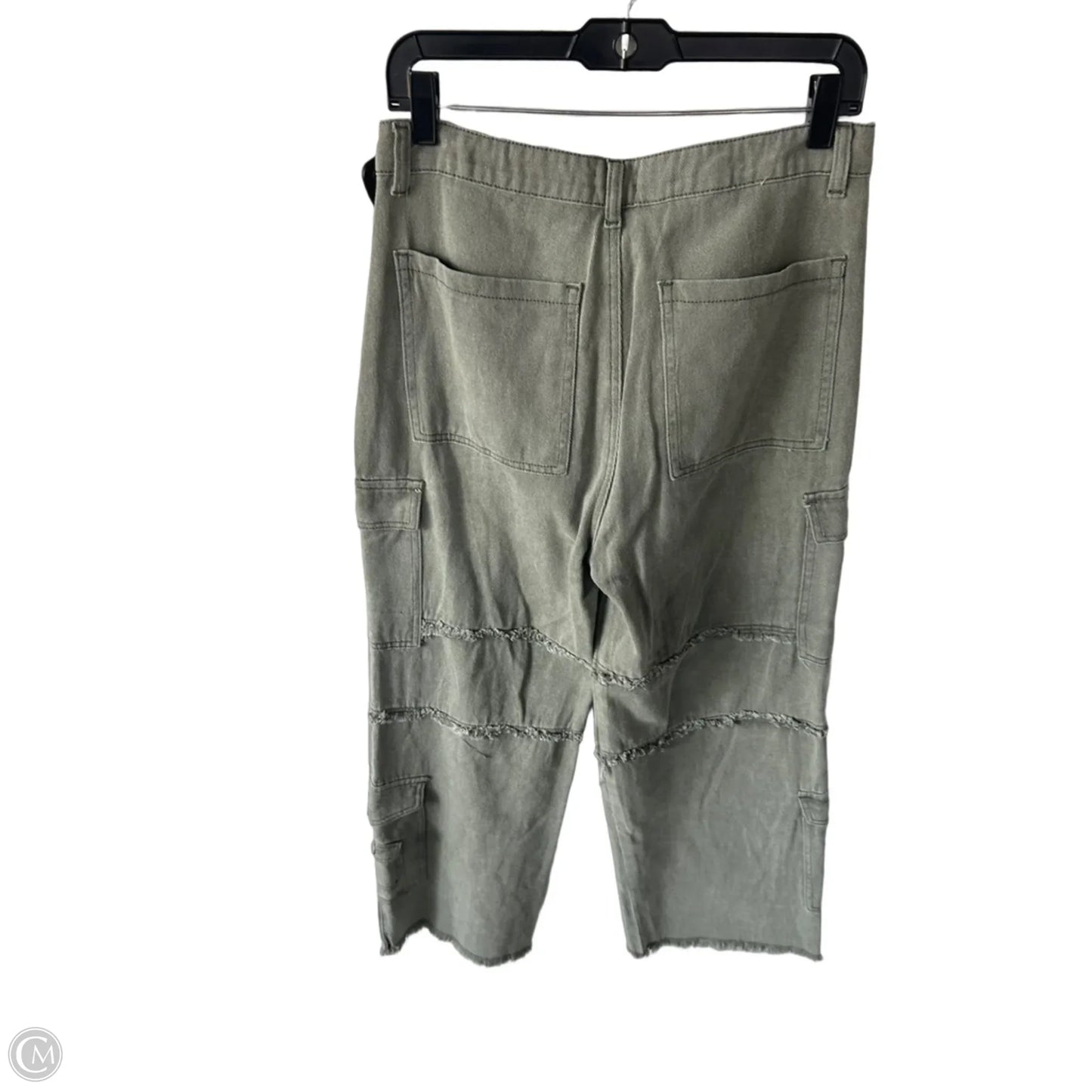 Jeans Wide Leg By Pol In Green Denim, Size: L