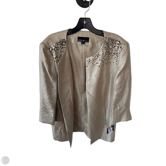 Blazer By Leslie Fay In Gold, Size: 1x