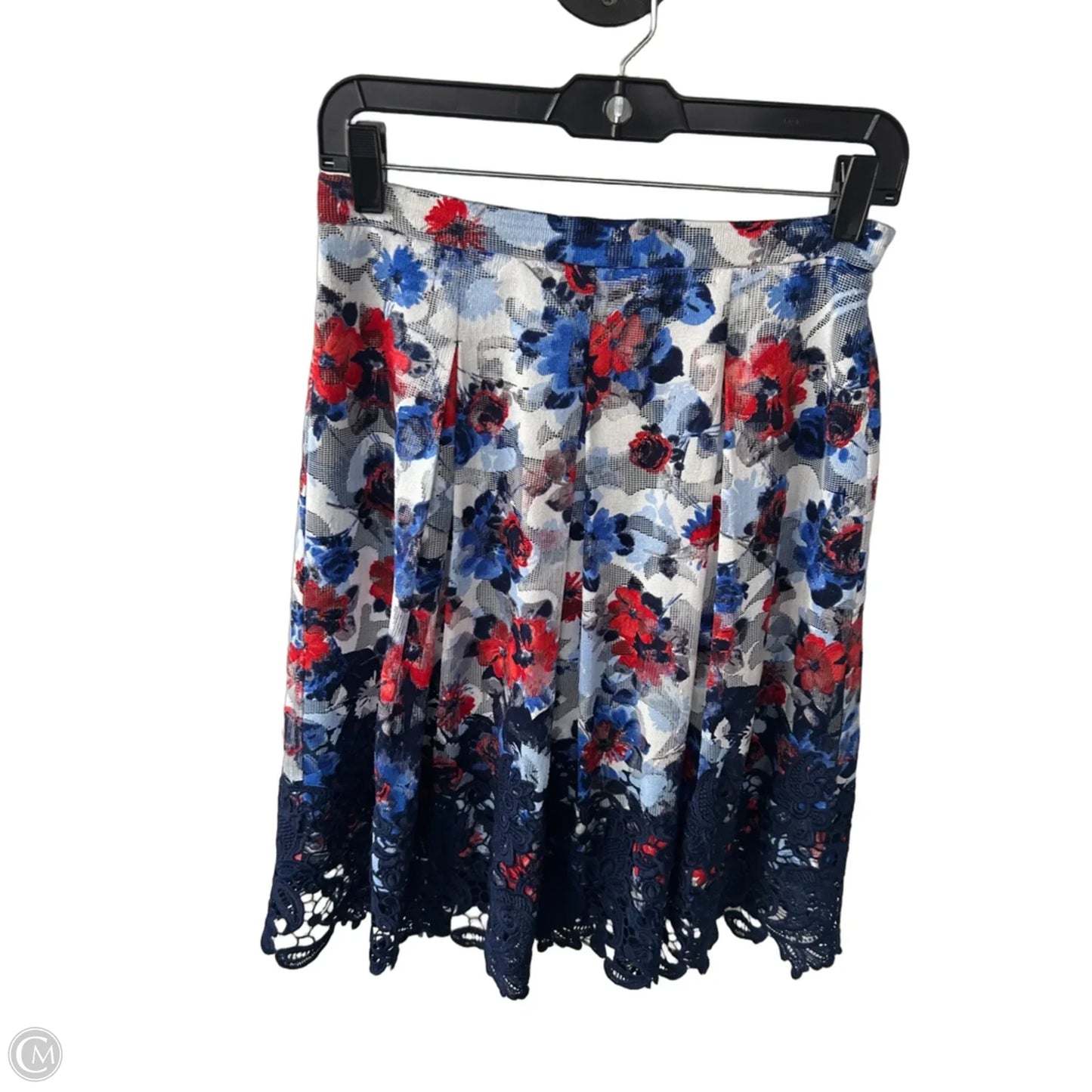 Skirt Midi By Antonio Melani In Blue & Red & White, Size: 4