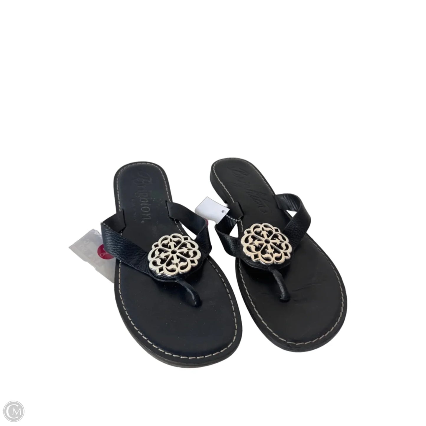 Sandals Flip Flops By Brighton In Blue & Silver, Size: 9