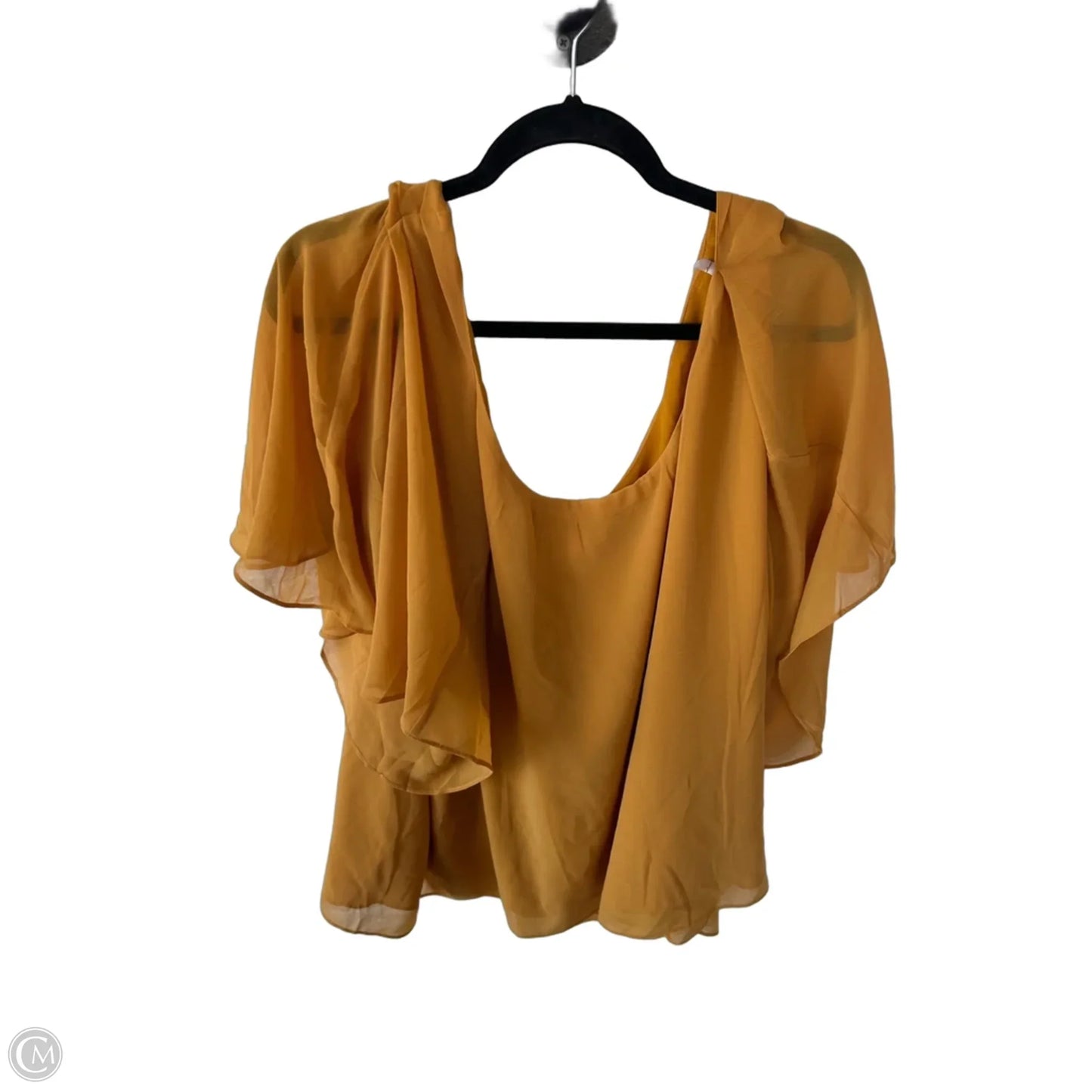 Blouse Short Sleeve By City Chic In Gold, Size: Xl