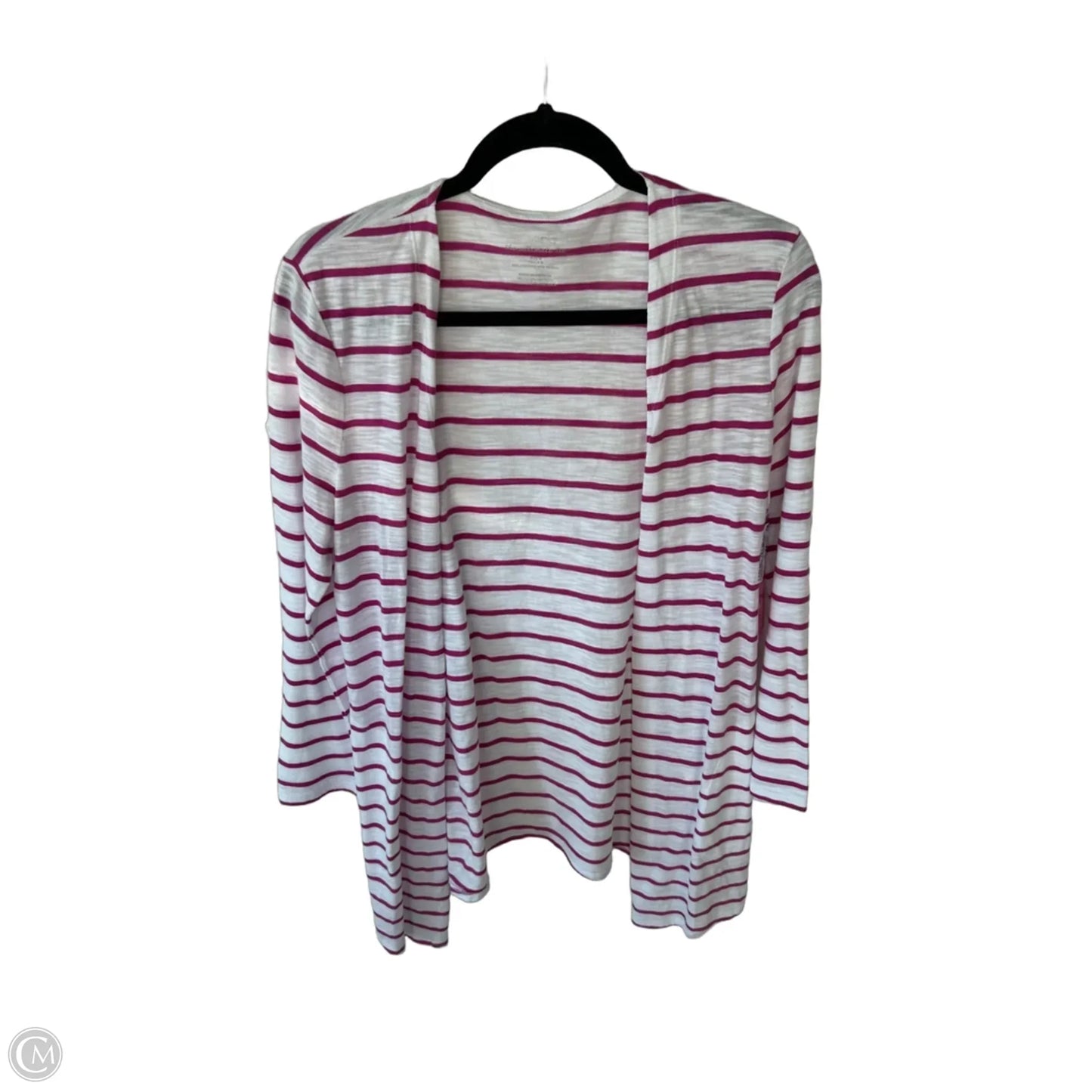 Cardigan By Chicos In Pink & White, Size: S