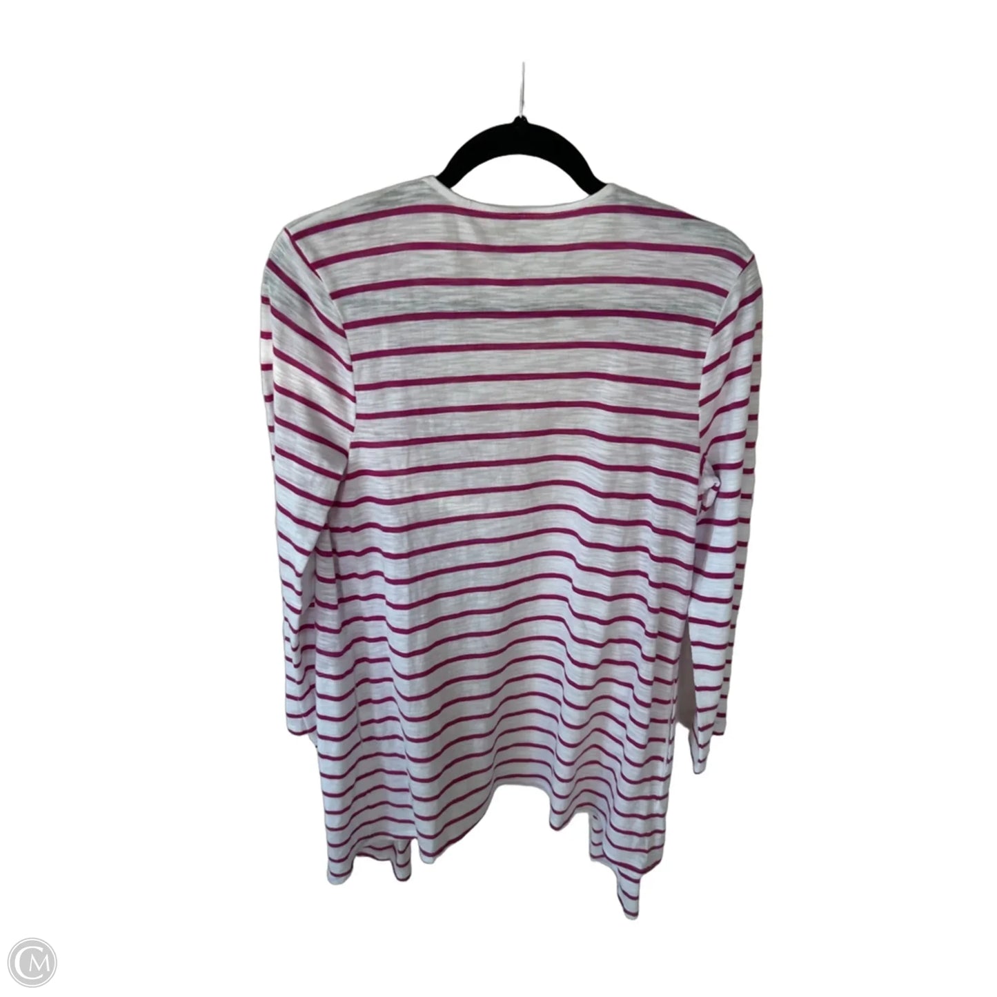 Cardigan By Chicos In Pink & White, Size: S