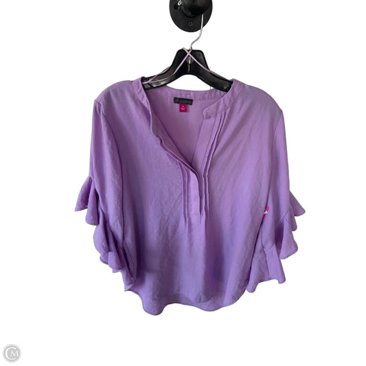 Blouse 3/4 Sleeve By Vince Camuto In Purple, Size: M