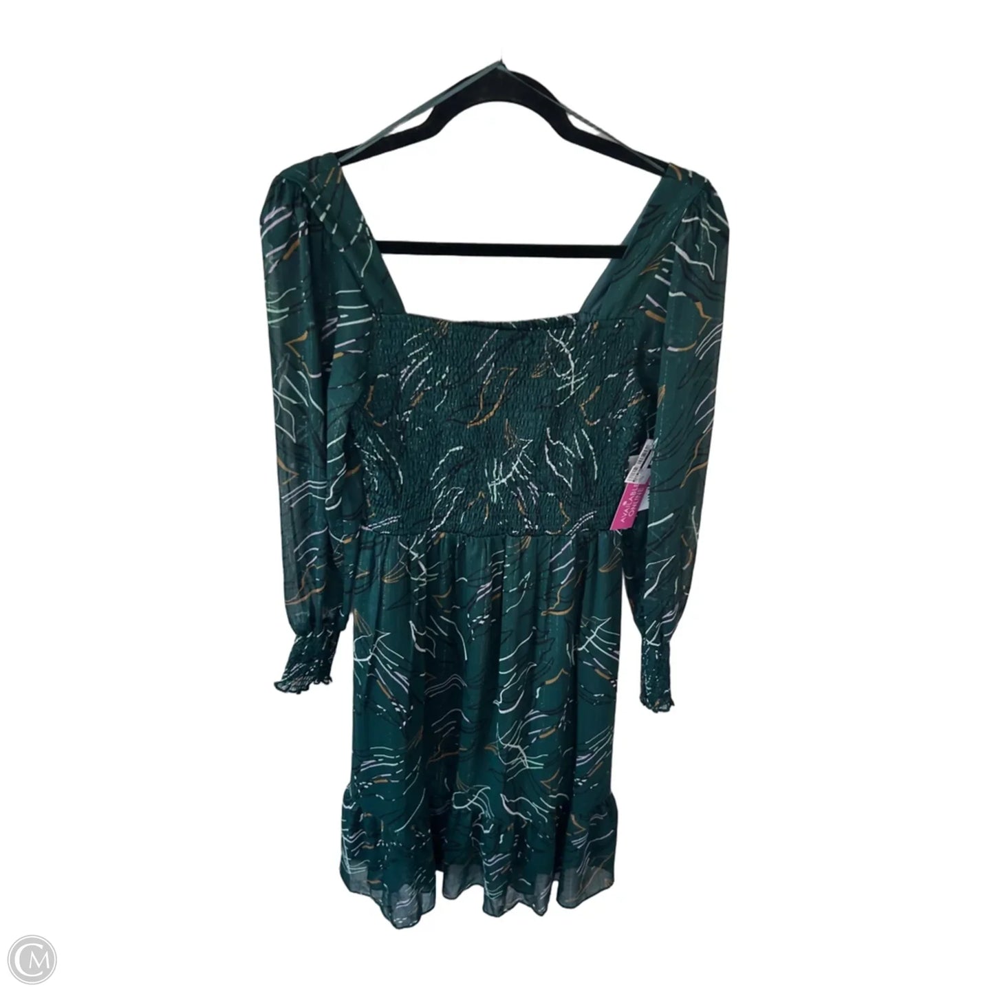 Dress Work By Nine West In Green & White, Size: M
